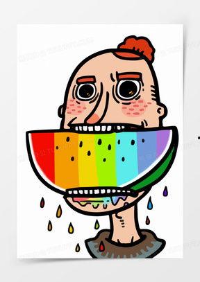 娱乐吃瓜的素材图片高清